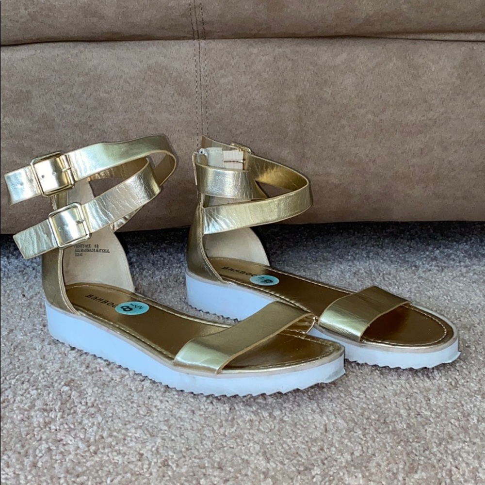 Bamboo Criss-Cross Platform Sandals